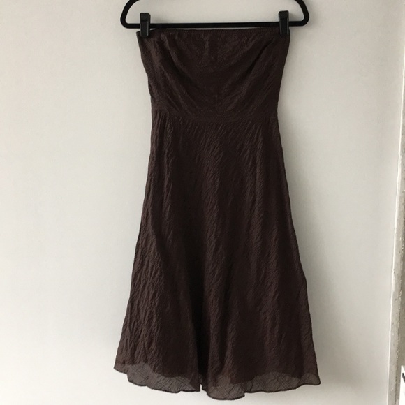 J. Crew Dresses & Skirts - J.Crew Strapless Espresso Cotton Dress.  Size 0